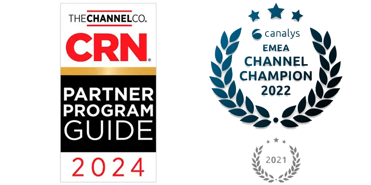 Vencedora do CRN Partner Program Guide de 2023 e do EMEA Channel Champion em 2022
