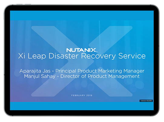 Xi Leap Disaster Recovery