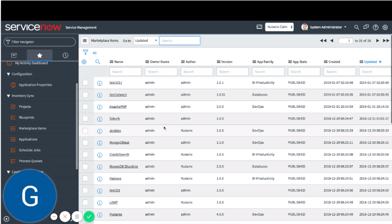 ServiceNOW request management