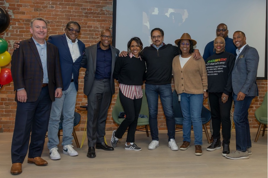 Black Excellence employee panel speakers, moderators and allies in our Durham, NC office