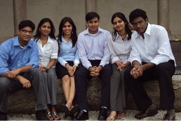 Karthik and friends from his studies at Monmouth University