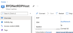 Figure 15. Connect to the RDP host via Bastion