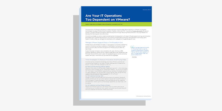 Are Your IT Operations Too Dependent on VMware?