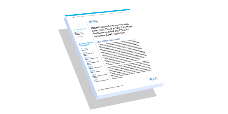 IDC 調查 Nutanix 的投資報酬分析和總擁有成本差異