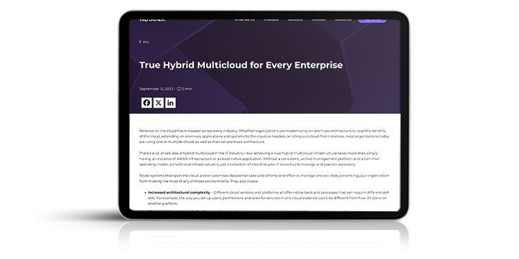 True Hybrid Multicloud for Every Enterprise