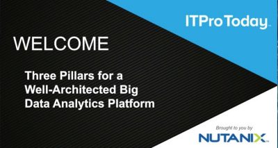 Three Pillars for a Well-Architected Big Data tics Platform