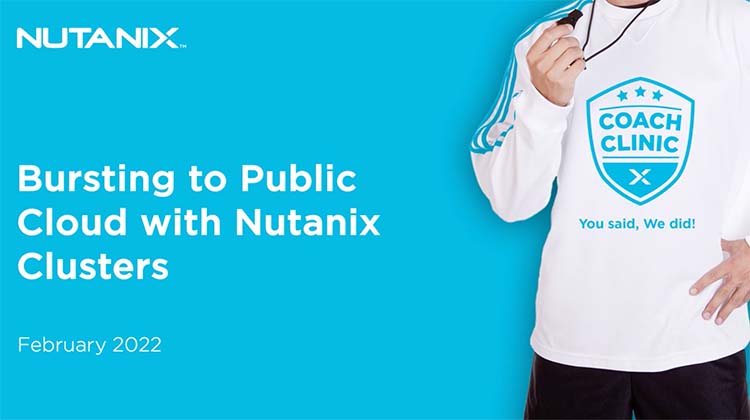 Bursting to Public Cloud with Nutanix Clusters