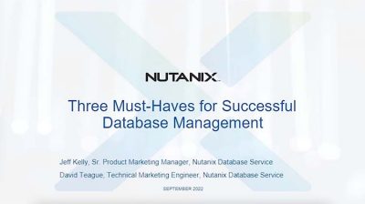 3 must haves for successful database management
