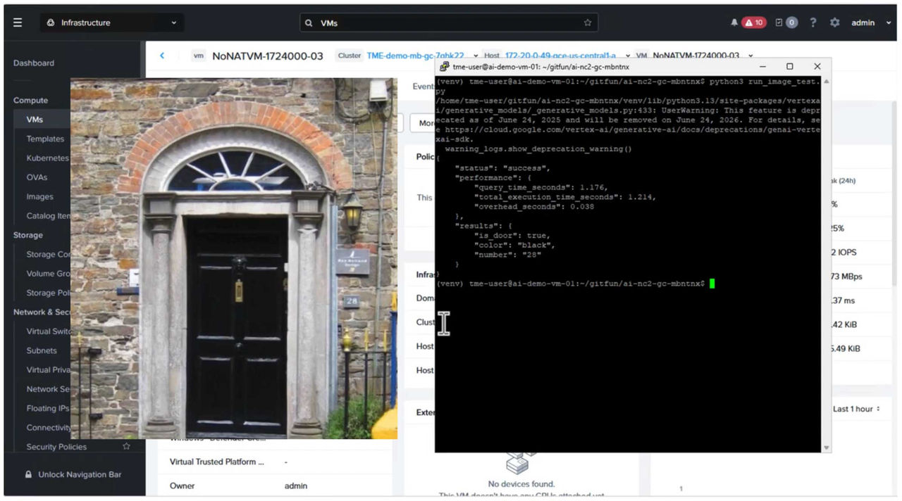 Fig 04. (Timestamp: 03:09) - Reviewing the Source image and AI analysis output